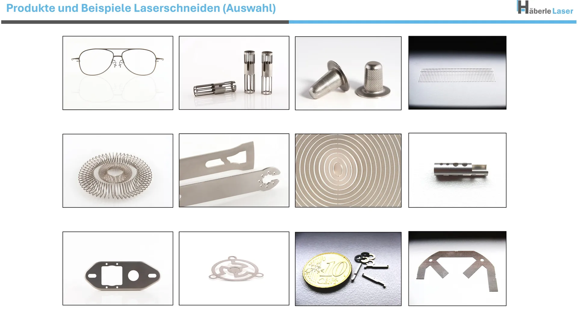 Produktübersicht Laserschneiden